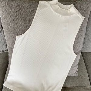 LOFT | Mock-neck sleeveless ribbed tank
